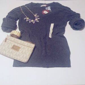 SO Gray V-Neck Sweater